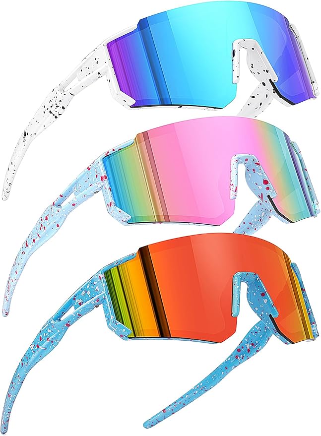 Youth Baseball Sunglasses Kids Sports Sunglasses for Boys Girls Softball Cycling Glasses UV400 Protection-StrideForce Fitness