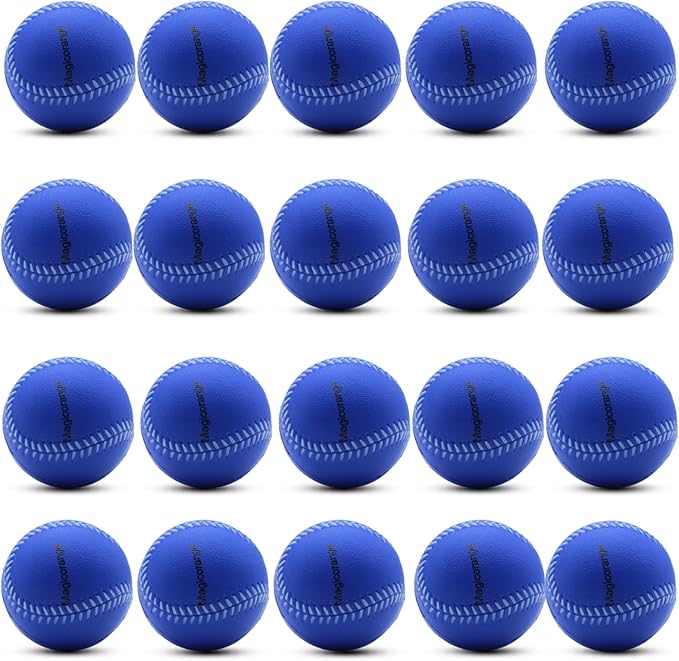 Magicorange Baseball, Foam Baseballs 20 Pack Practice Training Baseballs Unmarked Baseball Soft Toss, Batting, Fielding, Hitting, Pitching-StrideForce Fitness