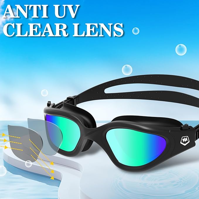 WIN.MAX Polarized Swimming Goggles Swim Pool Goggles Anti Fog Anti UV No Leakage Clear Vision for Men Women Adults Teenagers-StrideForce Fitness
