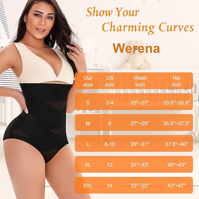 Tummy Control Shapewear Panties for Women High Waisted Body Shaper Slimming Shapewear Underwear Girdle Panty-StrideForce Fitness