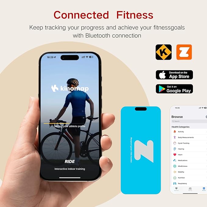 BARWING Stationary Exercise Bike for Home Workout, 5 IN 1 Foldable Indoor Cycling Bike for Seniors, 350LB Capacity, 16-Level Magnetic Resistance, Seat Backrest Adjustments-StrideForce Fitness