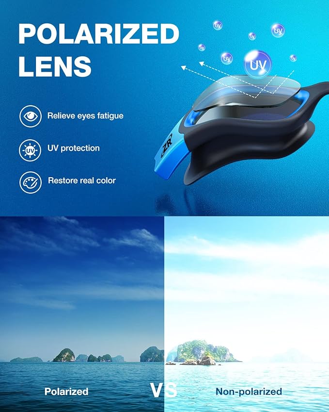 ZIONOR Swim Goggles, G1 MAX Polarized Anti-Fog Swimming Goggles for Men Women-StrideForce Fitness