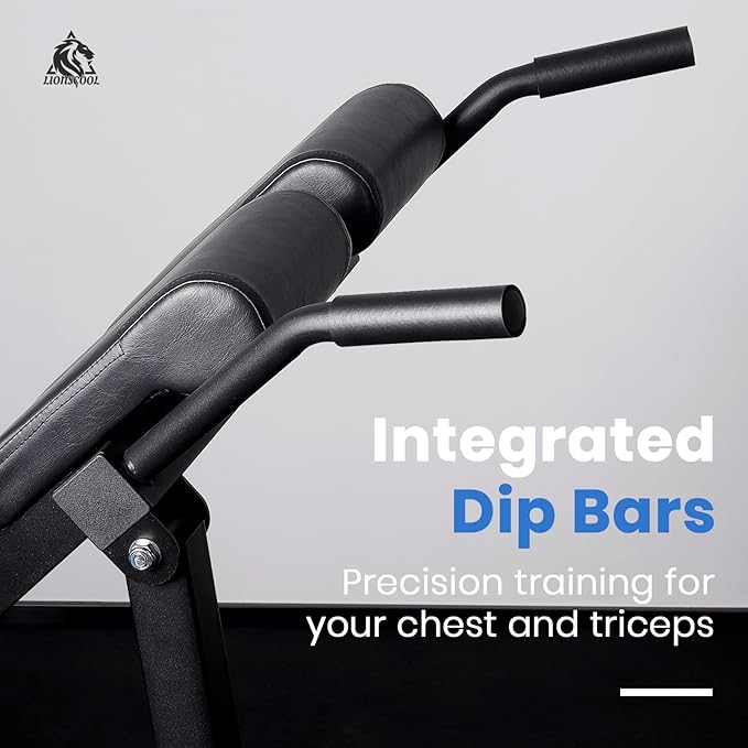 LIONSCOOL Heavy-Duty Adjustable Roman Chair - Back Extension Bench with Multiple Adjustment Functions- Hyperextension Bench Perfect for Home Gym-StrideForce Fitness