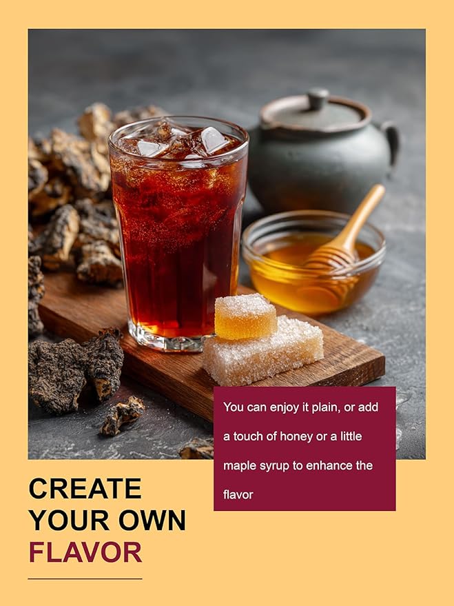 TeeLux Chaga Tea Bags, Pure & Natural Chaga Mushroom Tea, Smooth Flavor, Caffeine Free, 100 Count