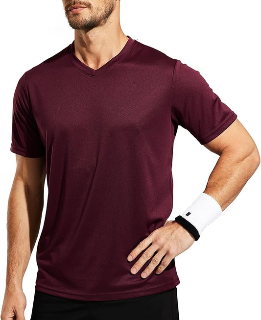 MIER Men's Quick Dry Workout Shirts Moisture Wicking Running Athletic Performance T-Shirts Recycled Polyester Top Tee-StrideForce Fitness