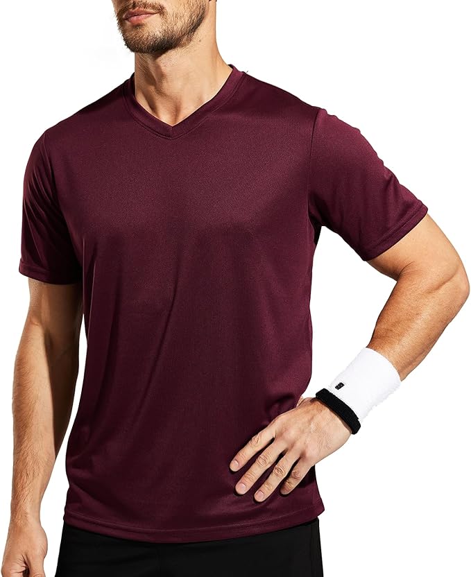 MIER Men's Quick Dry Workout Shirts Moisture Wicking Running Athletic Performance T-Shirts Recycled Polyester Top Tee-StrideForce Fitness