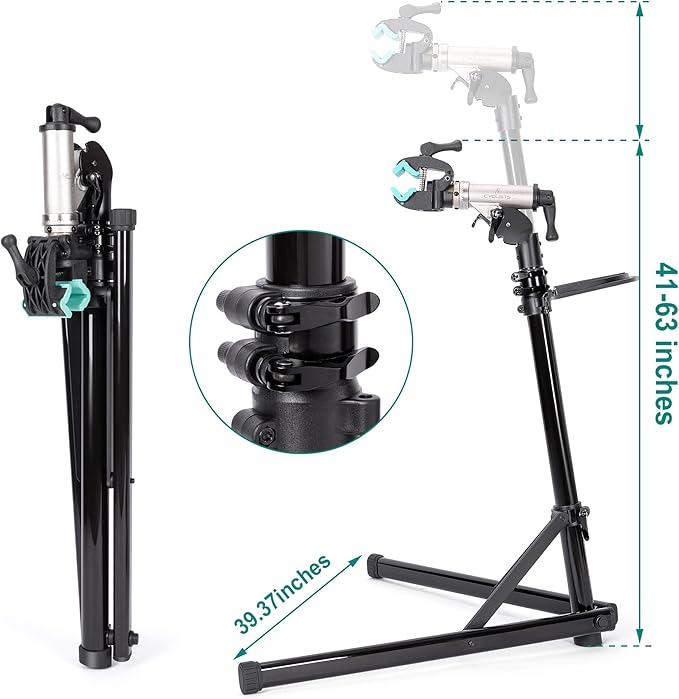 cyclists Bike Repair Stand(Max Load 110lbs)- Bike Stand for Workstand Maintenance - E Bike Repair Stand Bicycle Shop Home Mechanics for Mountain Bike and Road Bike-StrideForce Fitness