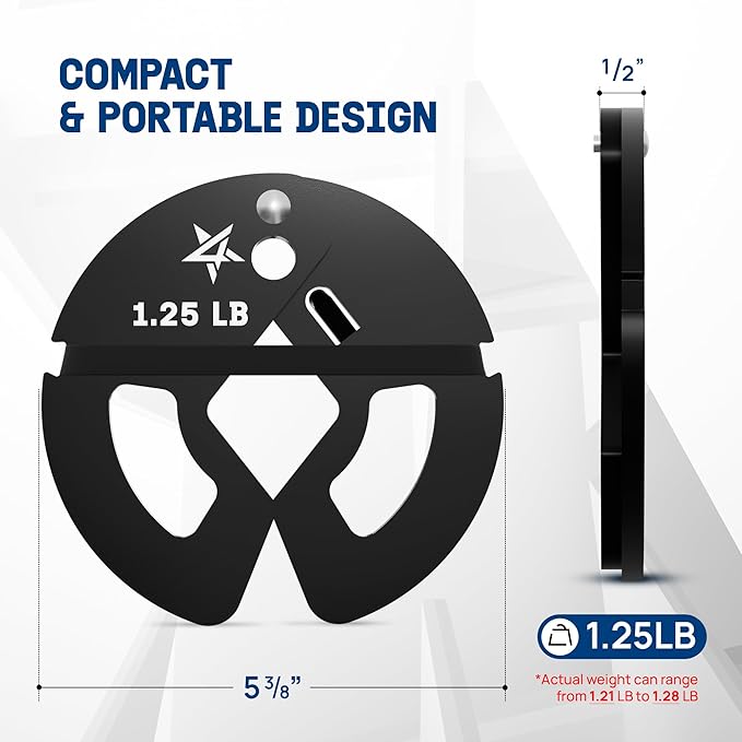 Yes4All Fractional Weight Plates Set, Available In Steel And Rubber, Set of 2/4/6 Plates in 1.25LB, 2.5LB, or 5LB Sizes, Micro Change Plates for Dumbbell and Olympic Barbell Weightlifting-StrideForce Fitness