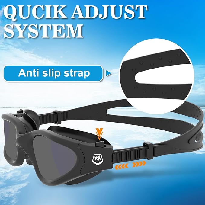 WIN.MAX Polarized Swimming Goggles Swim Pool Goggles Anti Fog Anti UV No Leakage Clear Vision for Men Women Adults Teenagers-StrideForce Fitness