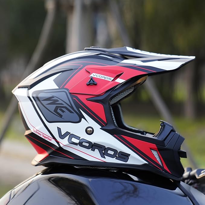 VCOROS H637 Adult Motocross Helmets ATV Dirtbike BMX MX Offroad Adventure UTV Helmets DOT Approved-StrideForce Fitness