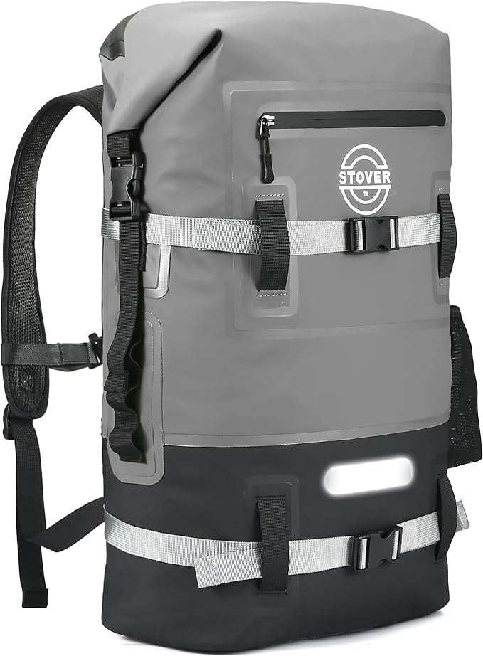 STOVER 5/10/25/30/40/55L Waterproof Backpack- Floating Dry Bag for Kayaking, Travel, Beach, Hiking, & Camping, Men/Women-StrideForce Fitness