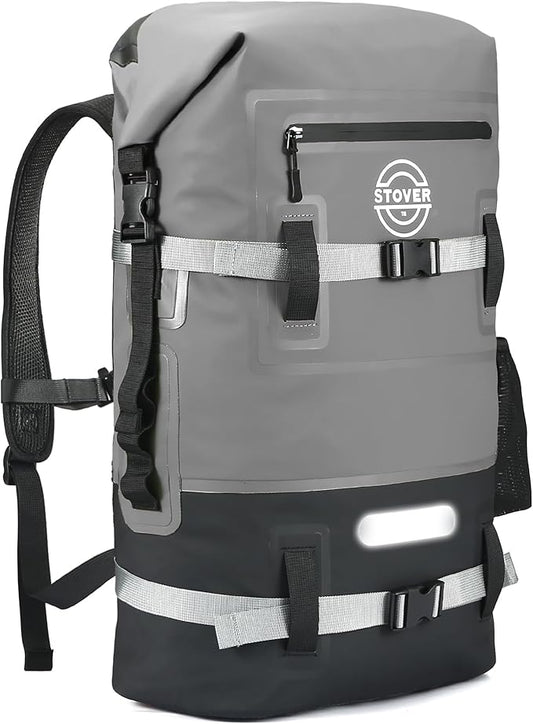 STOVER 5/10/25/30/40/55L Waterproof Backpack- Floating Dry Bag for Kayaking, Travel, Beach, Hiking, & Camping, Men/Women-StrideForce Fitness