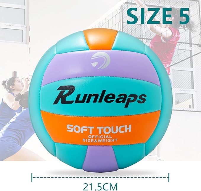 Beach Volleyball Official Size 5 Soft Waterproof Volleyball Sand Sports PU Ball for Indoor, Outdoor, Pool, Gym, Training-StrideForce Fitness