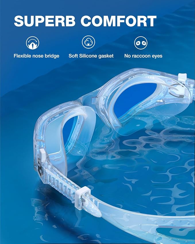 ZIONOR Swim Goggles, G1 SE Swimming Goggles Anti-fog for Adult Men Women-StrideForce Fitness