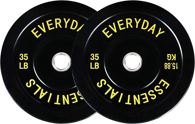2-Inch Olympic Bumper Plates, Perfect Weight Plates for Weightlifting and Strength Training, Multiple Weights Available-StrideForce Fitness