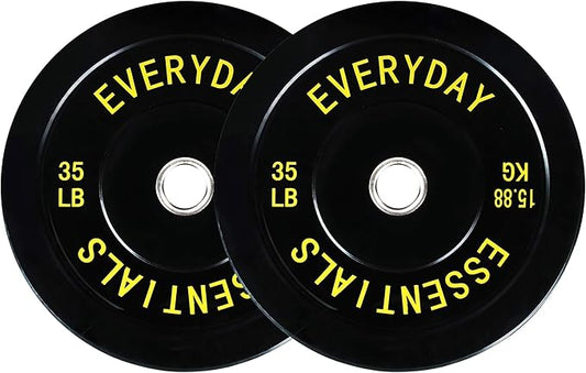 2-Inch Olympic Bumper Plates, Perfect Weight Plates for Weightlifting and Strength Training, Multiple Weights Available-StrideForce Fitness