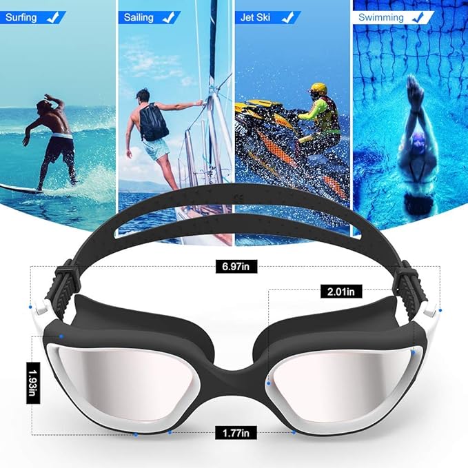 ZIONOR G1 Polarized Swimming Goggles for Unisex Adult Women Anti Fog 100% Anti UV Diving Goggles-StrideForce Fitness