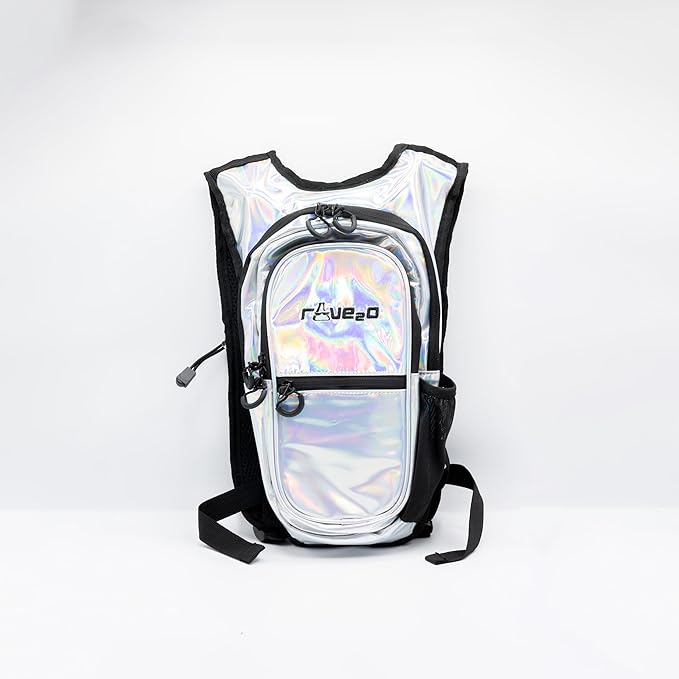 Rave Hydration Backpack – Anti-Theft Festival Hydration Pack with 1.5L Leakproof TPU Bladder – Slim, Insulated Water Pack with Secret Pockets & Breathable Back – for Raves, Music Festivals, EDC-StrideForce Fitness
