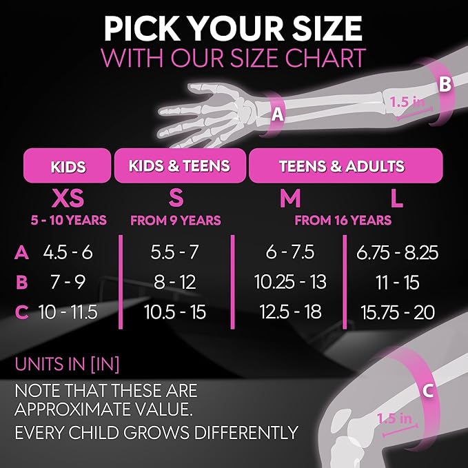 SKATEWIZ Skating Protective Gear Adults & Kids [6pc] incl. Knee Pads, Elbow Pads Wrist Guards for Roller Skating & Skateboarding-StrideForce Fitness