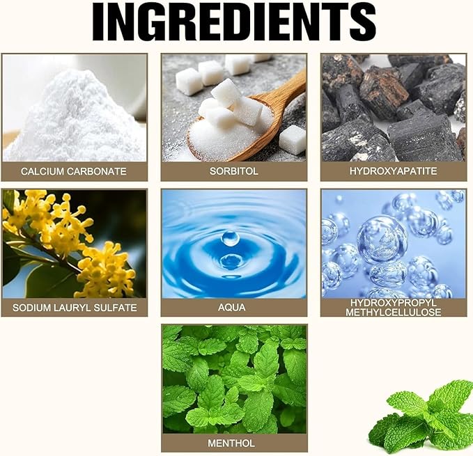 2PCS Tooth Refresh Toothpaste, Fresh Breath Whitening Toothpaste, Natural Oral Care & Enamel Repair, Helps Remove Coffee, Tea & Wine Stains, Deep Cleaning Care