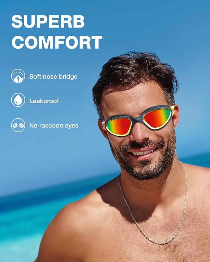 ZIONOR Swim Goggles, G1 MAX Polarized Anti-Fog Swimming Goggles for Men Women-StrideForce Fitness