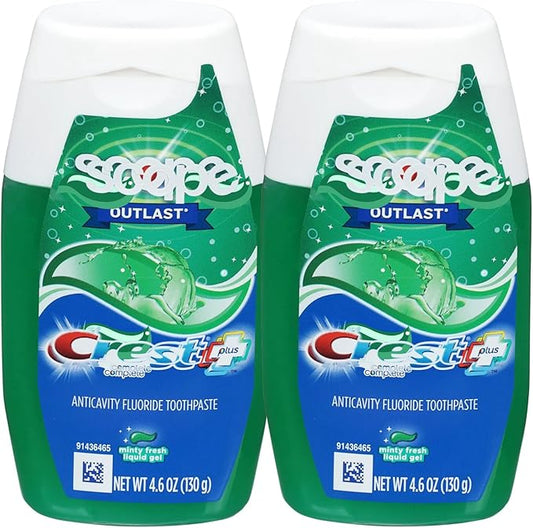 Complete Plus Scope Minty Fresh Liquid Gel CRES.t Toothpaste 4.6 oz (Pack of 2) (Pack of 2)