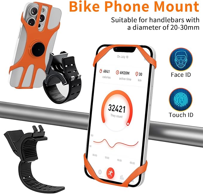 3in1 Phone Holder for Running,Arm Band/Wrist Holder/Bike Mount,Phone Armbands 360° Rotation & Detachable Fit All 4.5-7" Cellphone for iPhone 16/15/Pro/ProMax/14/13/12/mini/Pro Max/XS/XR-StrideForce Fitness