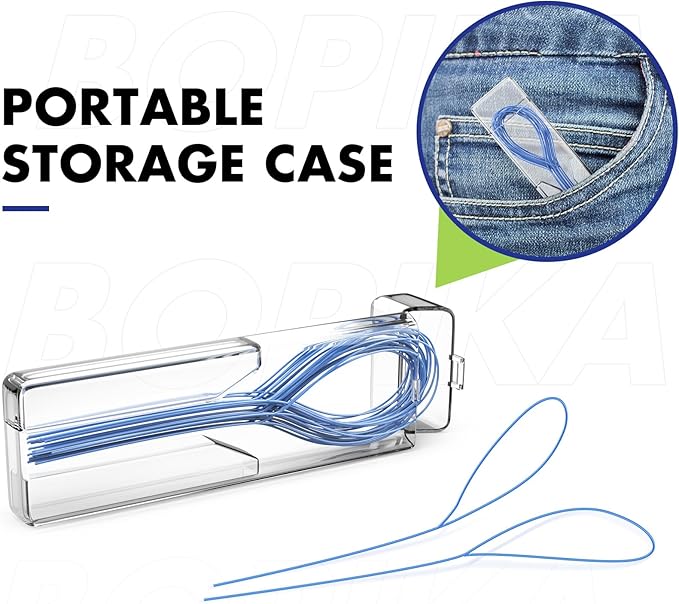 Bopika Floss Threaders Dental Floss for Braces, Bridges, and Implants 280 Count (Pack of 4)