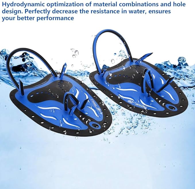 Swim Fins, Adjustable Kids Flippers for Swimming, Professional Swim Hand Paddles, Flat Paddles for Kids, Children, Men, Women-StrideForce Fitness