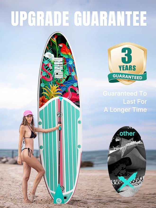 Niphean Inflatable Stand Up Paddle Board with SUP Accessories, Anti-Slip EVA Deck, 10’6’’ Inflatable Paddle Boards for Adults & Youth of All Skill Levels-StrideForce Fitness