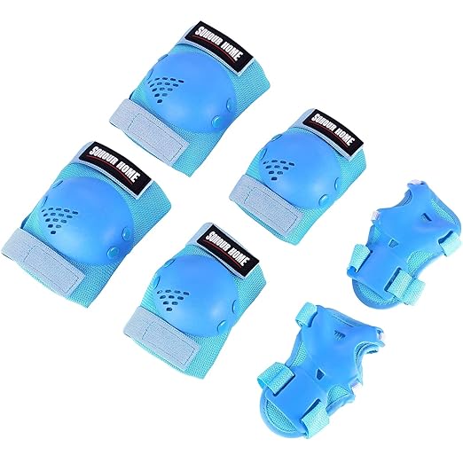 Youth/Kids Knee Pads Elbow Pads Wrist Guards Protective Gear Set for 3-15 Years Child Roller Skates, Skateboard, Cycling, Inline Skating, BMX Bike, Balance Bike, Scooter Riding and Other Outdoor Sports-StrideForce Fitness