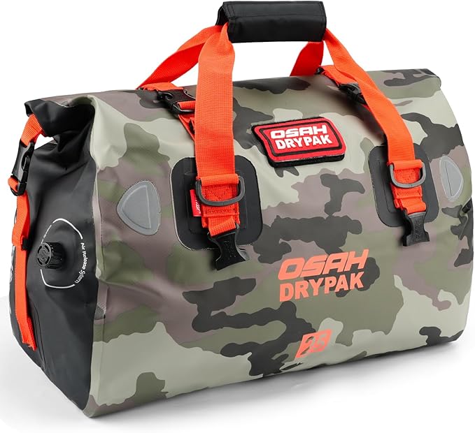 Waterproof Duffel Bag - Motorcycle Dry Bag Tail Bag with Large Storage Space, Waterproof Luggage Duffle Bags with Outer Mesh Zipper Pocket for Camping, Kayaking, Fishing & Traveling-StrideForce Fitness