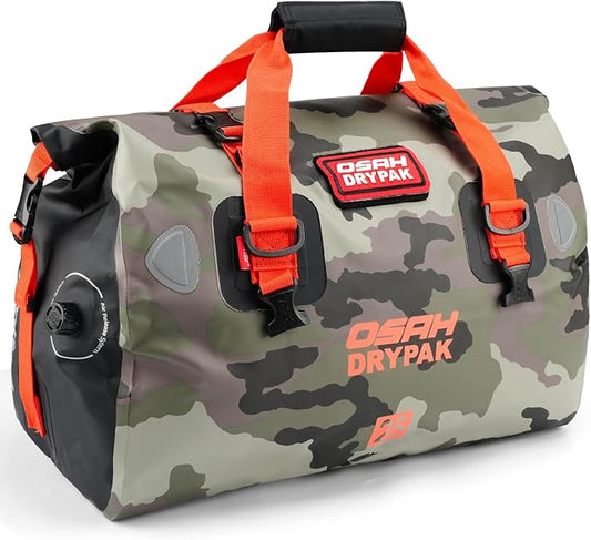 Waterproof Duffel Bag - Motorcycle Dry Bag Tail Bag with Large Storage Space, Waterproof Luggage Duffle Bags with Outer Mesh Zipper Pocket for Camping, Kayaking, Fishing & Traveling-StrideForce Fitness