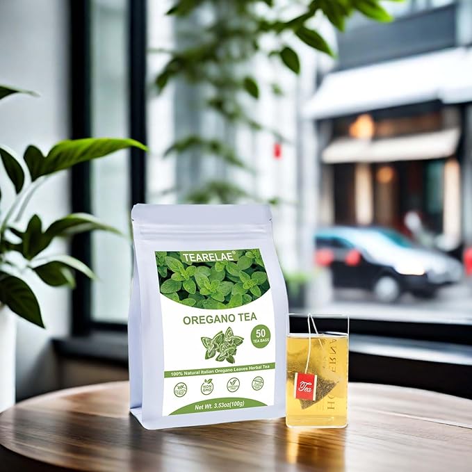 TEARELAE - Oregano Tea Bags - 50 Count - Premium Natural Oregano Leaves - Aid in Digestion, Rich in Antioxidants - Non-GMO - Caffeine-Free-StrideForce Fitness