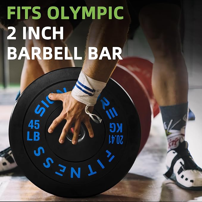 Olympic Bumper Plates Set, 2" Weight Plates for Strength Training & Weightlifting, Paris or Set or Set with Barbell, Multiple Options-StrideForce Fitness