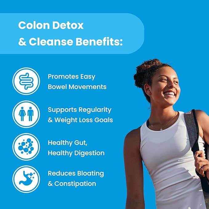 NutraChamps Colon Cleanse & Detox for Weight Loss [14 Day Quick Cleanser] Safe & Effective Formula with Probiotic & Digestive Enzymes for Constipation Relief-StrideForce Fitness
