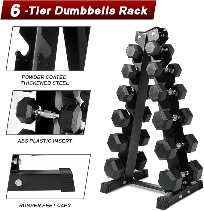 RitFit 5-650 LBS PVC Encased Hex Dumbbell Sets with Optional Rack for Home Gym, Hand weight with Chrome Handle for Strength Training, Workouts-StrideForce Fitness