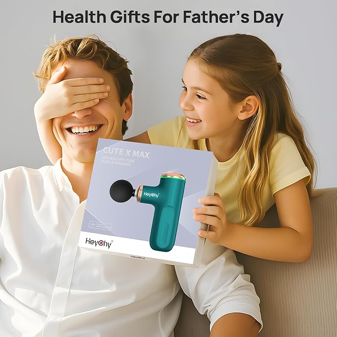 Mini Massage Gun with Heat Function, Heated Massage Head for Deep Tissue Pain Relief, Portable Muscle Massager for Athletes, Compact Percussion Gun-StrideForce Fitness