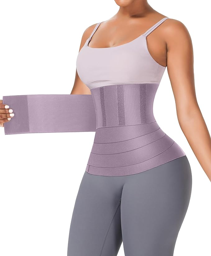 FeelinGirl Waist Trainer for Women Trimmer Belt Waist Cincher Tummy Wrap Plus Size Snatch Me Up Bandage Body Shaper-StrideForce Fitness