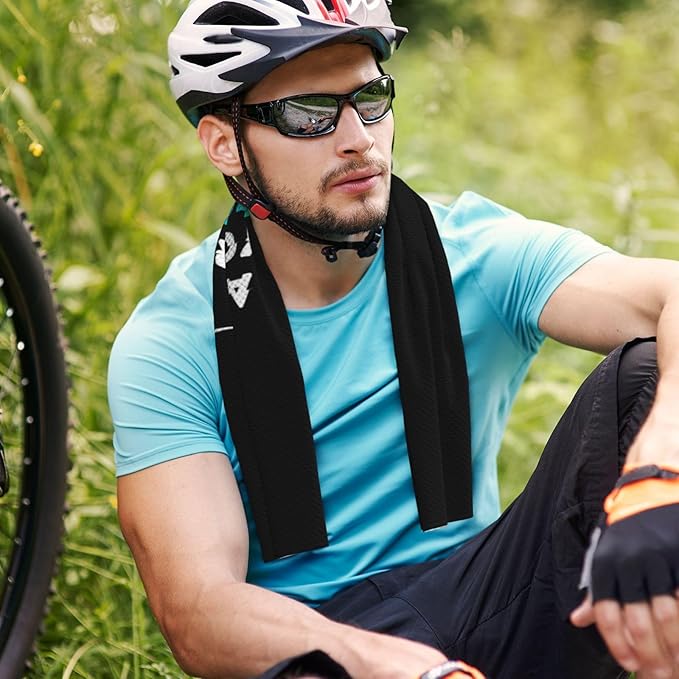 Custom 1-100PCS Cooling Sports Towel, Personalized Photo Logo Soft Cold Exercise Towel for Neck and Face Customized Quick-Drying Cooling Wrap Fitness Workout Sweat Towel 12"x40" (1)-StrideForce Fitness