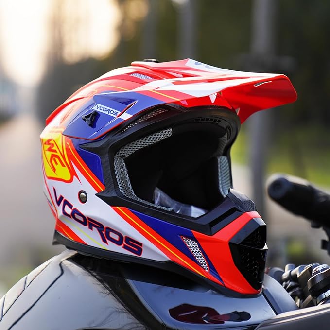 VCOROS H637 Adult Motocross Helmets ATV Dirtbike BMX MX Offroad Adventure UTV Helmets DOT Approved-StrideForce Fitness