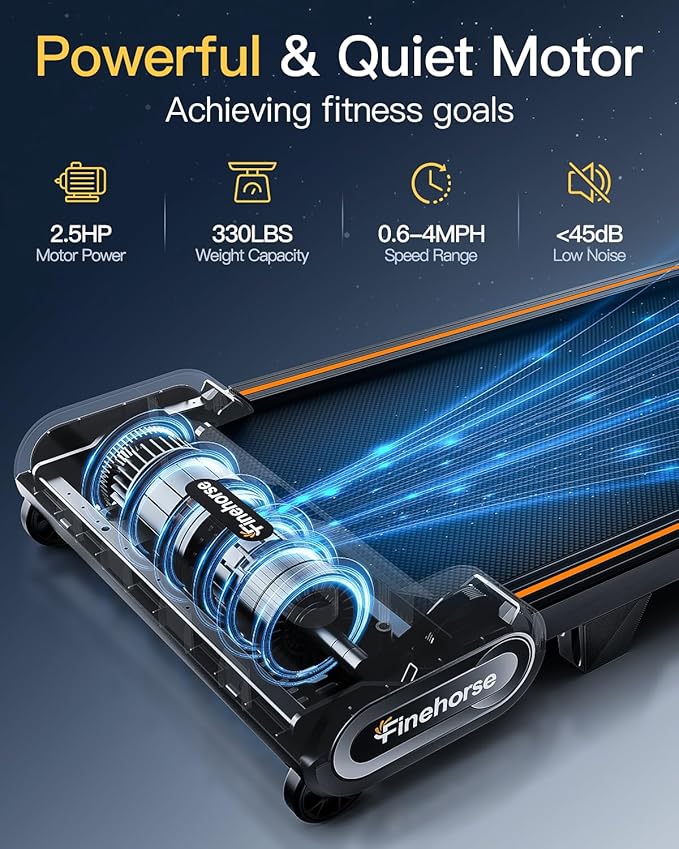 Walking Pad Treadmill with Auto Incline, 6 in 1 Under Desk Treadmill, 6-Level Incline Treadmills, 2.5HP Portable Treadmills for Home with 330LBS Capacity, LED Display, Remote Control-StrideForce Fitness