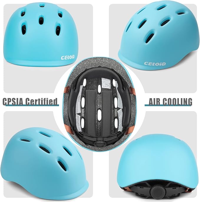 Kids Bike Helmet,Toddler Cyling Helmets for Ages 5-8-9-10-12-14-16Years Youth Boys & Girls,Child Adjustable Multi-Sport Bicycle Skateboard Roller Skate Scooter Balance Skateboarding Helmet-StrideForce Fitness