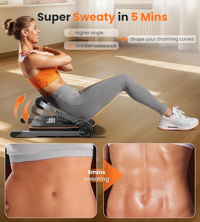 Niceday Ab Workout Equipment, Ab Machine for Stomach Workout, Ab Trainer Machine for Home, Ab Crunch Machine for Home Exercise, Sit Up Machine with Resistance Bands and 330 LBS Weight Capacity-StrideForce Fitness