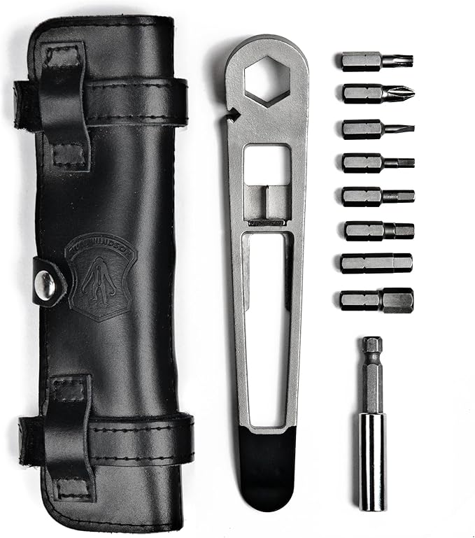 FULL WINDSOR -The Nutter Bicycle Multi Tool–Portable Cycling Repair Kit for MTB, Road & Dirt Bikes – Includes Spanner, Magnetic Bit, Tire Levers & Bottle Opener–Compact Black Case for On-the-Go Fixes-StrideForce Fitness