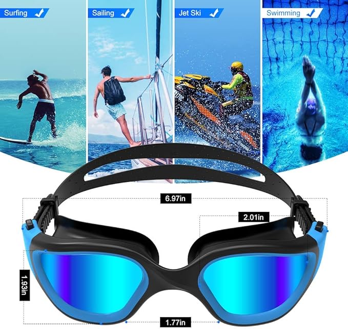 ZIONOR G1 Polarized Swimming Goggles for Unisex Adult Women Anti Fog 100% Anti UV Diving Goggles-StrideForce Fitness
