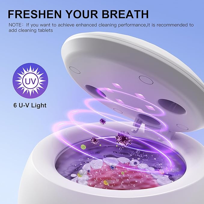 45kHz Ultrasonic Retainer Cleaner Machine, 200ML Denture Cleaner with 4 Cleaning Modes, Digital Timer, Mouth Guard Cleaner for Aligner, Toothbrush, Jewelry and Etc