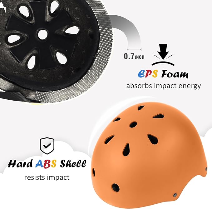 Kids Bike Helmet, Adjustable and Multi-Sport, from Toddler to Youth, 3 Sizes-StrideForce Fitness