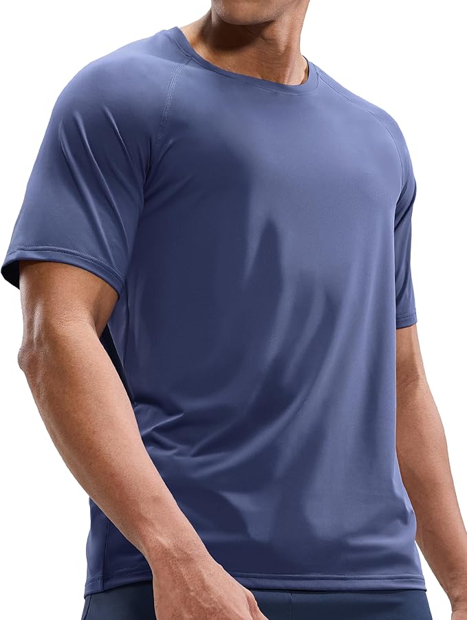 MIER Men's Dry Fit Workout T-Shirts Athletic Running Tee Short Sleeve Crew Neck Gym Tops, Polyester, Moisture Wicking-StrideForce Fitness