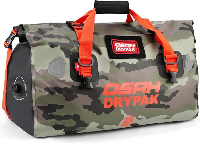 Waterproof Duffel Bag - Motorcycle Dry Bag Tail Bag with Large Storage Space, Waterproof Luggage Duffle Bags with Outer Mesh Zipper Pocket for Camping, Kayaking, Fishing & Traveling-StrideForce Fitness